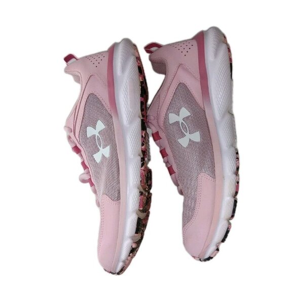 Under Armour Women's Size 11 US Charged Assert 9 Pink Rose Marble Running Shoes - Picture 9 of 11